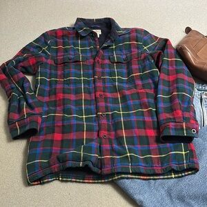 Plaid Flannel Shirt - Red, Green, Blue